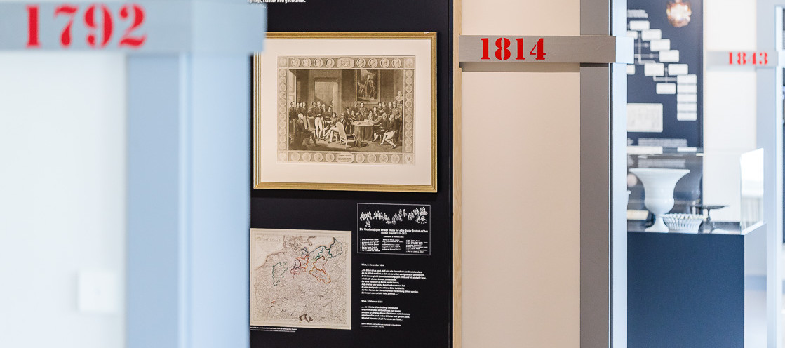 [Translate to English:] Blick in die Ausstellung 