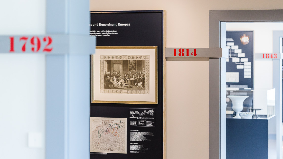 [Translate to English:] Blick in die Ausstellung 